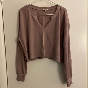 BP cropped waffle knit shirt